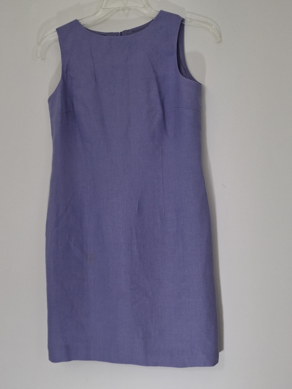 Talbots Petites Lavendar Sleeveless Midi Sheath Irish Linen Dress, Size 6